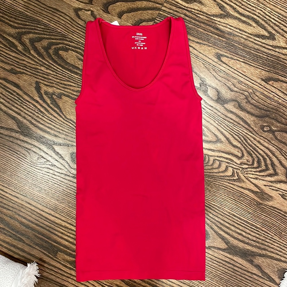 Zenana Red Spandex Tank Red